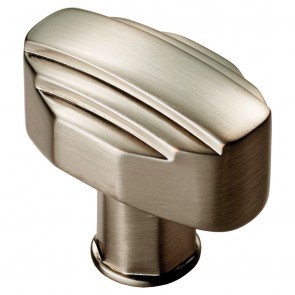 Art Deco Cabinet Knob 30mm x 20mm - Satin Nickel