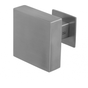 80 x 80mm Square Centre Door Knob/Pull - 316 SSS