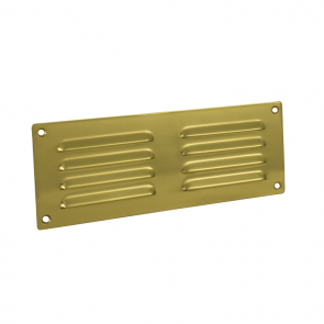 Hooded  Louvre Vent - Polished Brass