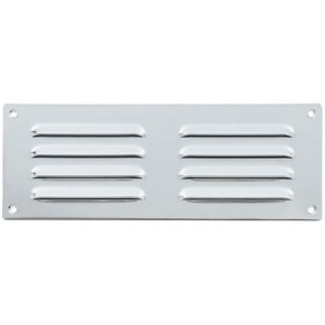 Hooded  Louvre Vent - Stainless Steel/Polished Chrome