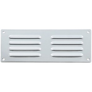 Hooded  Louvre Vent - Stainless Steel/Polished Chrome