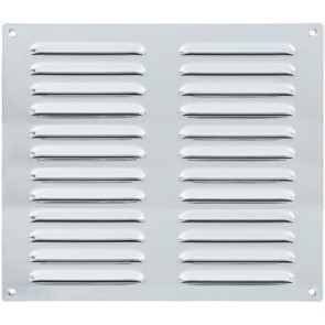 Hooded  Louvre Vent Large - Stainless Steel/Polished Chrome