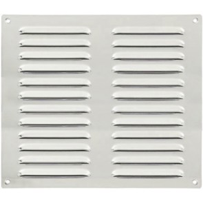 Hooded  Louvre Vent - Stainless Steel/Satin Chrome