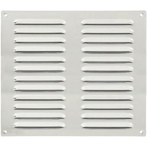Hooded  Louvre Vent - Stainless Steel/Satin Chrome