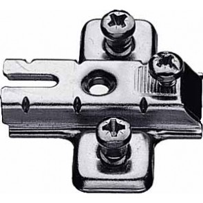 Slide on cruciform mounting plate