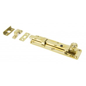 Universal Straight Door Bolts - Polished Brass - Various Sizes
