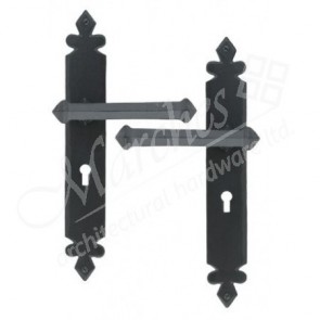 Tudor Lever Handle Set - Black - Various Types