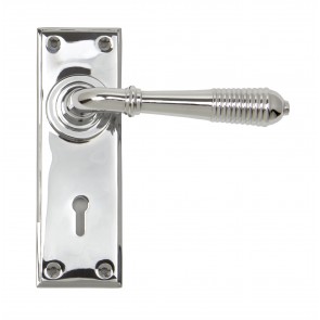 Reeded Lever Handle - Polished Chrome