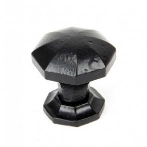 Octagonal Knob - Black