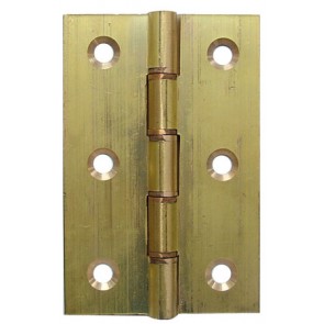 3" DPBW Butt Hinges (pair) - Brass Self Coloured 