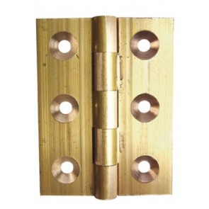 Solid Drawn Brass Butt Hinges Self Coloured (pair) - Various Sizes