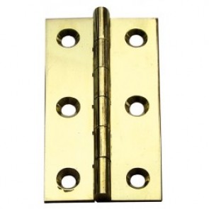 Solid Drawn Brass Butt Hinges (pair) - Polished Brass