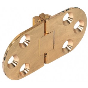 Self Supporting Folding Table Hinge (Pair)- Satin Brass 