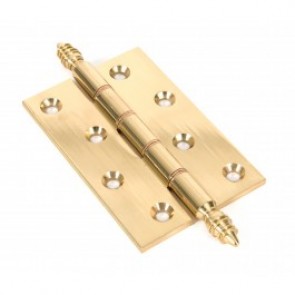 DPBW Brass Finial Butt Hinges (pair) - Polished Brass