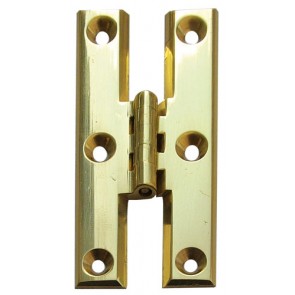 3" H Hinge Bevelled Edge (pair) - Polished Brass 