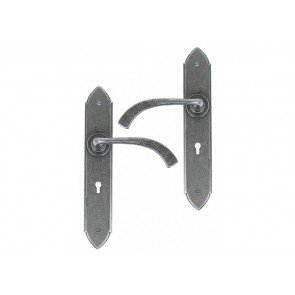 Gothic Curved Sprung Handel Set - Pewter