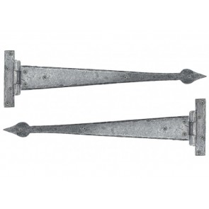 Handmade Arrow Head Tee Hinge (pair) - Pewter