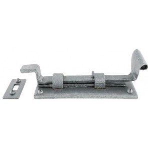 4" Cranked Door Bolt - Pewter 