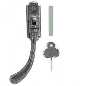 Pewter (25mm) Locking Pear Espagnolette LH Fastener