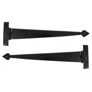 Handmade Arrow Head Tee Hinges (PR) - Black