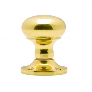 Unsprung Victorian Mushroom Mortice Knob Set 53mm - Polished Brass