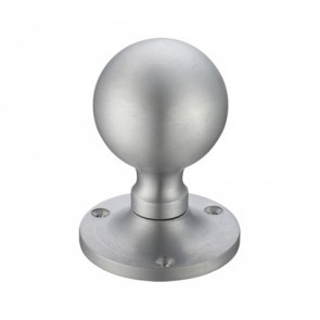 Round Mortice Knob Set - Satin Chrome