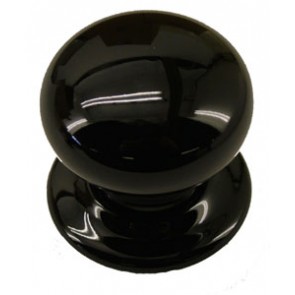 Porcelain Single Knob 60mm - Black