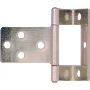 Cranked Flush Hinge Brass 50mm