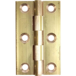 Brass strong butt hinge, 64 x 38 mm