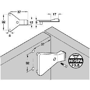 Door Buffer With Dowels Cr-whi