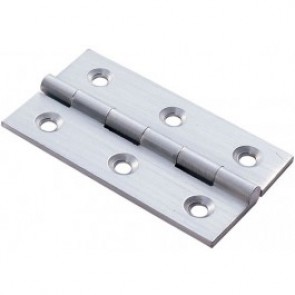 Solid Brass Butt Hinges (pair) - Satin Chrome