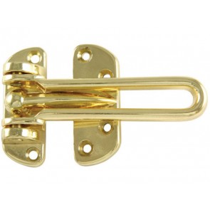 Security Door Restrictor - Polished Brass