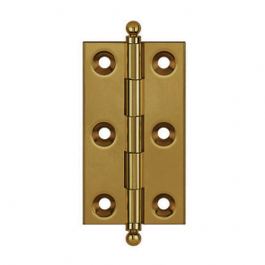 63 x 50 Ball Finial Hinge (PR) With Screws - Antique Brass