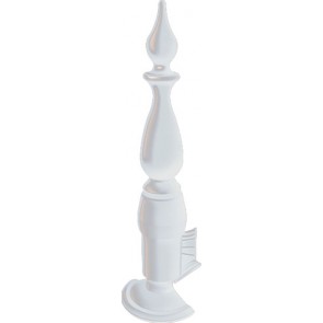 Exitex uPVC Polymer Finial & Base - White