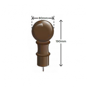 Exitex - MK2/MK4 Bolt Down Ball Finial 85mm - White