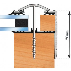 Exitex - Capex 40 with Gasket (Rag 45) Gable End Finishing Profile 3m - Brown