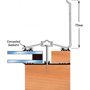 Exitex - Capex 70 Wall Finishing Profile + Rag 55 3m Aluminium