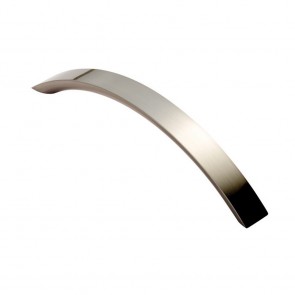 Curved Convex Grip Handle - Satin Nickel
