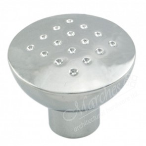 Dimple Effect Cupboard Knob - Polished chrome