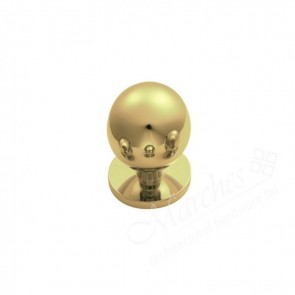 Ball Cupboard Knob - Polished Brass