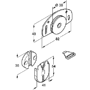 Complete Fitting Set F 1 Door