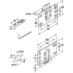 HAWA-Miniroll set F 3 Doors Max 25kg