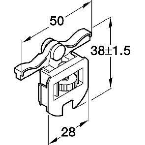 Trolley Hanger Clip On Plastic