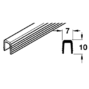 EKU lower guide profile, 7 x 10 mm