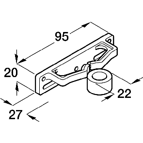 Central Stop Bumper Plastic Wh