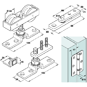 HAWA- Bifold 30 Set 2 Dr Fold Set