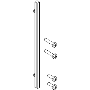 DOOR HANDLE 400mm ALU PLAIN TIMBER 20mm