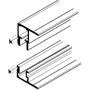 HAWA-Multifold 30 Floating top track and lower guide channel