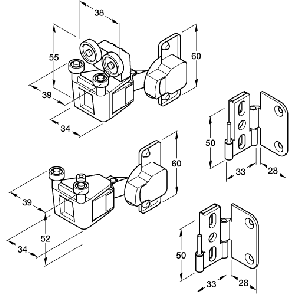 Fitting Set For 2 Doors 40kg