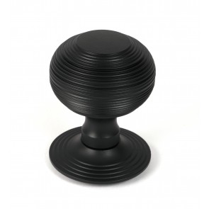 Beehive Centre Door Knob - Matt Black